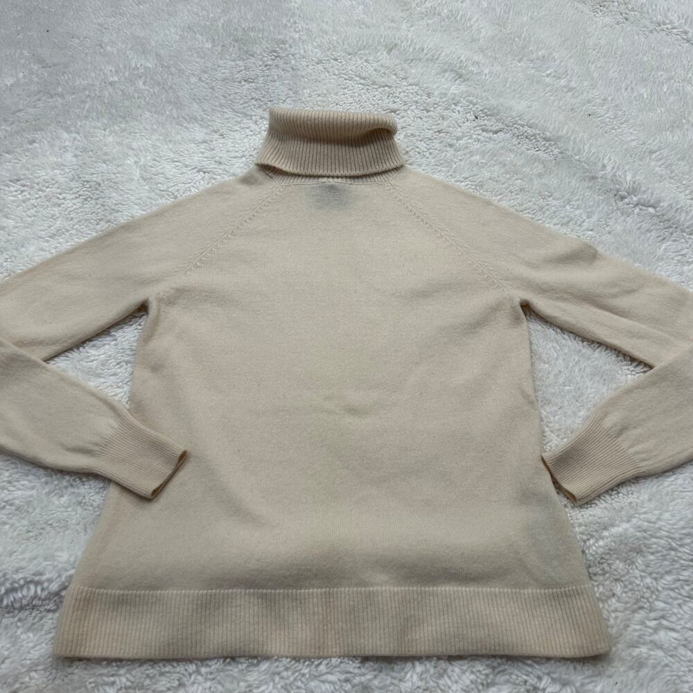 Massimo Dutti Womens Biege Wool Cashmere Blend Turtleneck Sweater Sz XS Soft Grl
